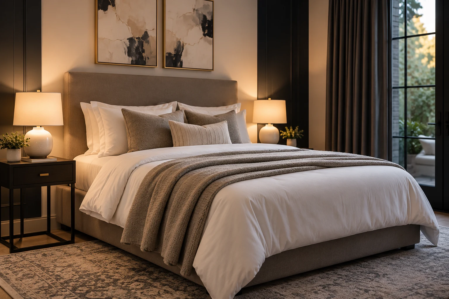 Clean luxury bedroom